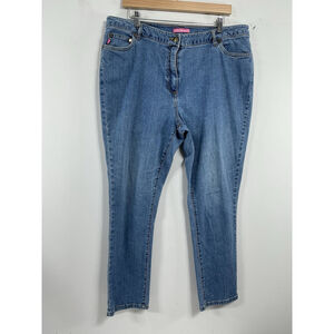 Womans Excellent Condition Woman Within Blue Jeans 18 W 0134/Q-3